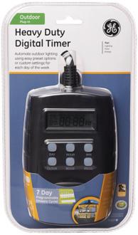 Black 7 Day Digital Two Outlet Timer N0158