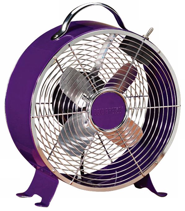 Purple Retro Metal Desk Fan