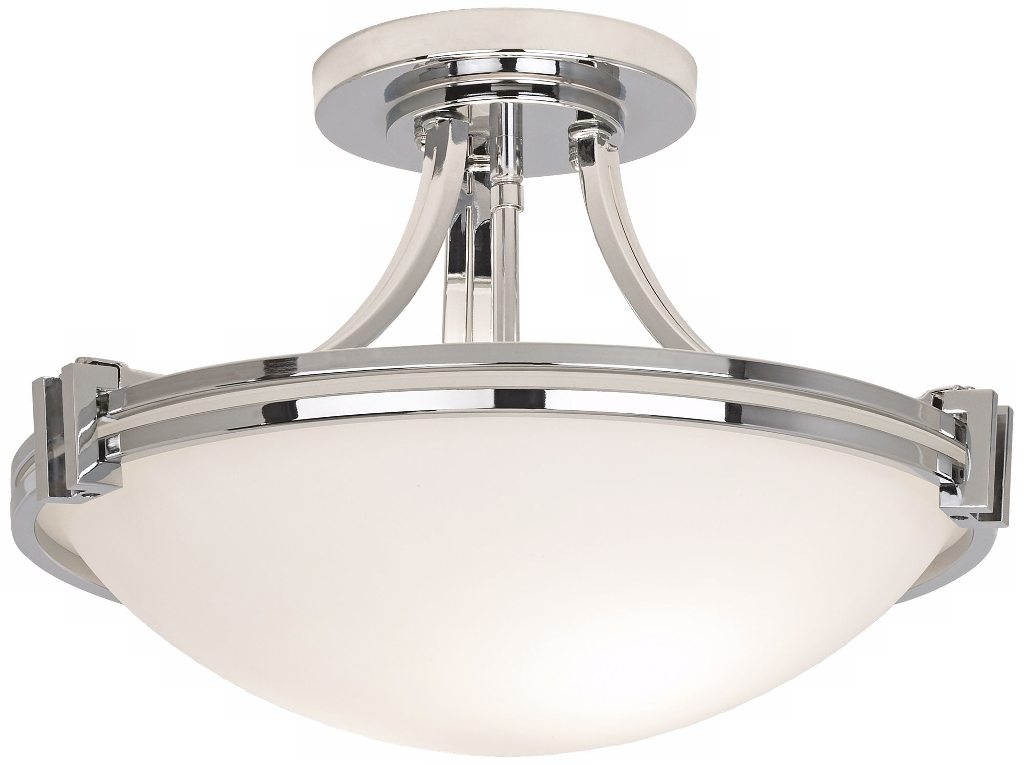 Possini Euro Design Chrome 17" Wide Ceiling Light Fixture