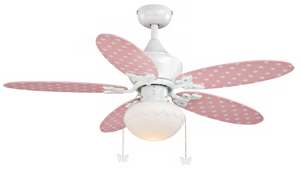 44" Vaxcel Alice Pink and Daisy Print Ceiling Fan