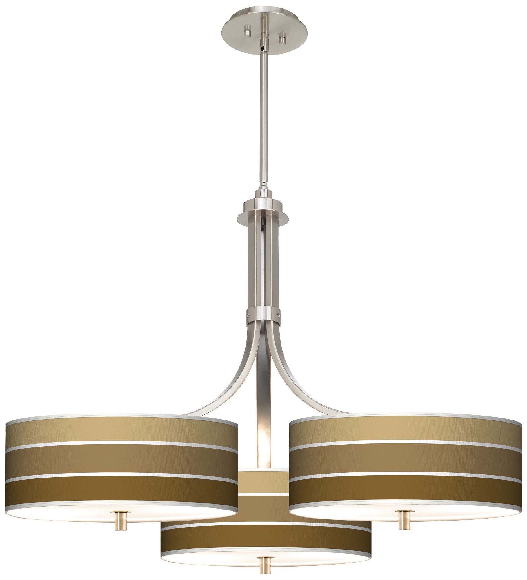 Tones of Chestnut Giclee 36" Wide Triple Pendant