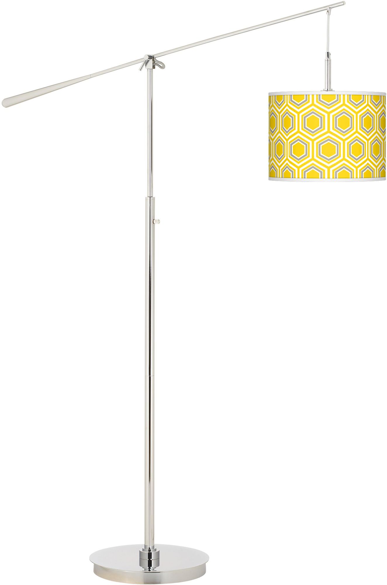 Honeycomb Giclee Boom Arm Floor Lamp