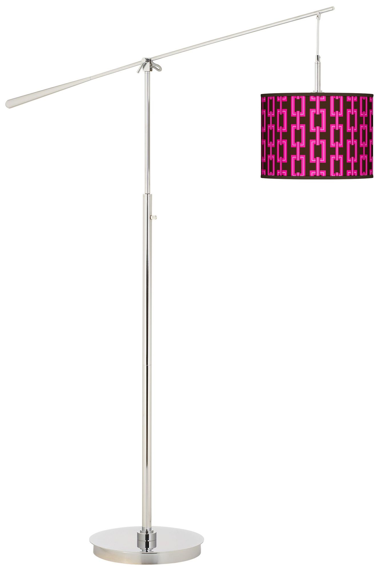 Chain Links Giclee Boom Arm Floor Lamp