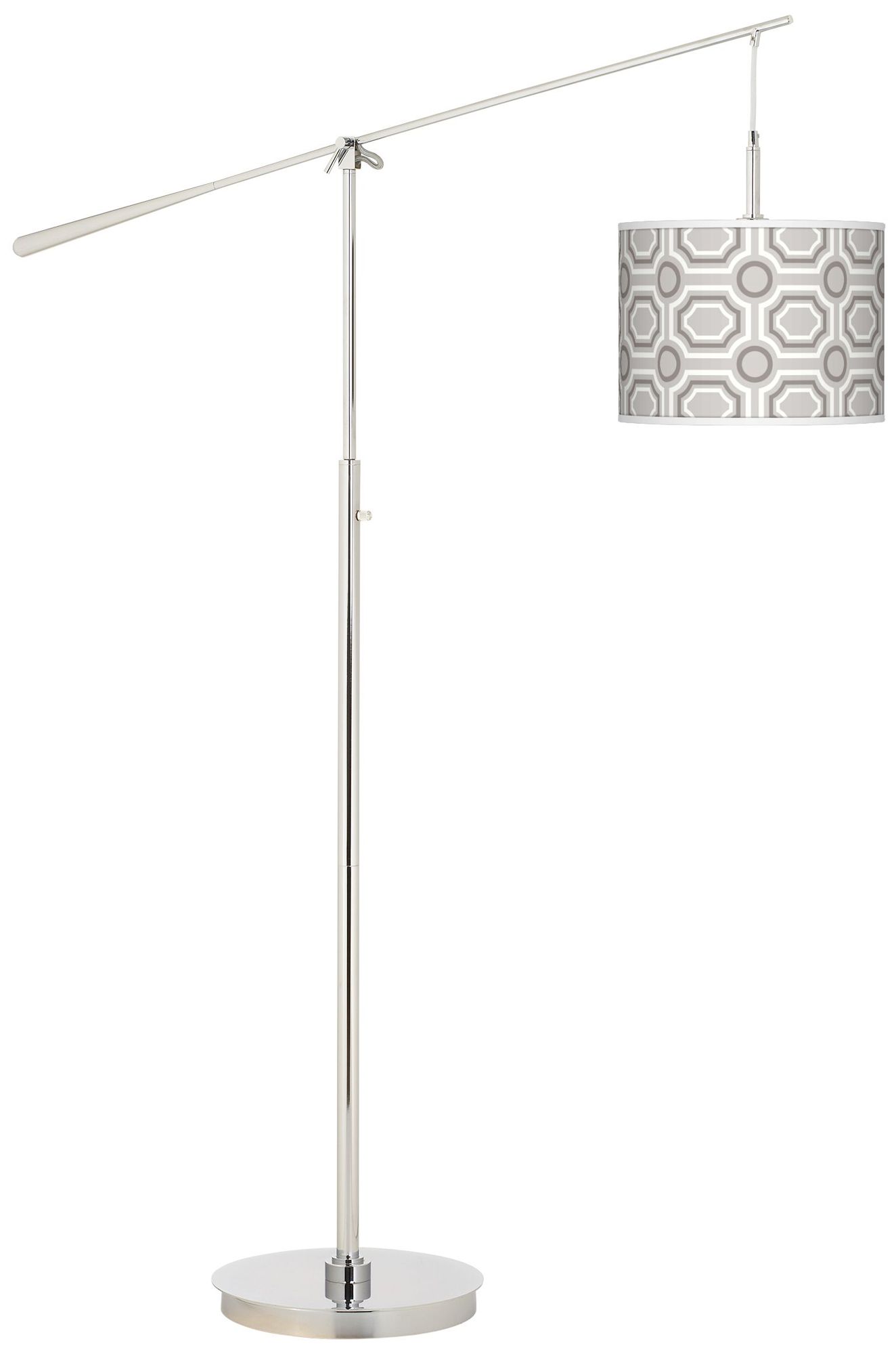 Luxe Tile Giclee Boom Arm Floor Lamp