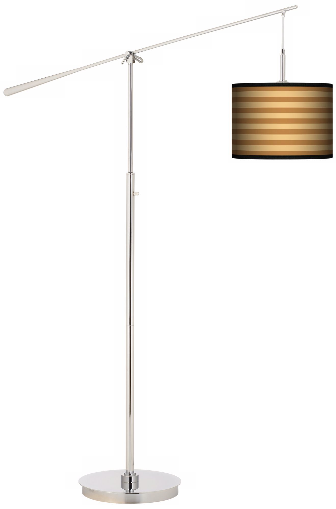 Butterscotch Parallels Giclee Boom Arm Floor Lamp