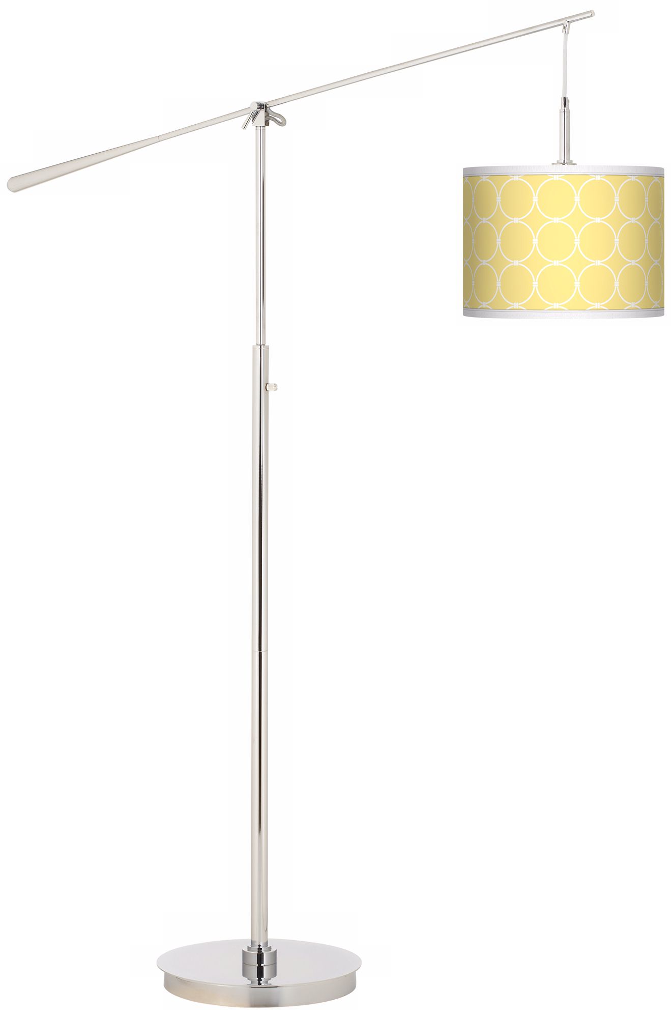 Lemon Interlace Giclee Boom Arm Floor Lamp