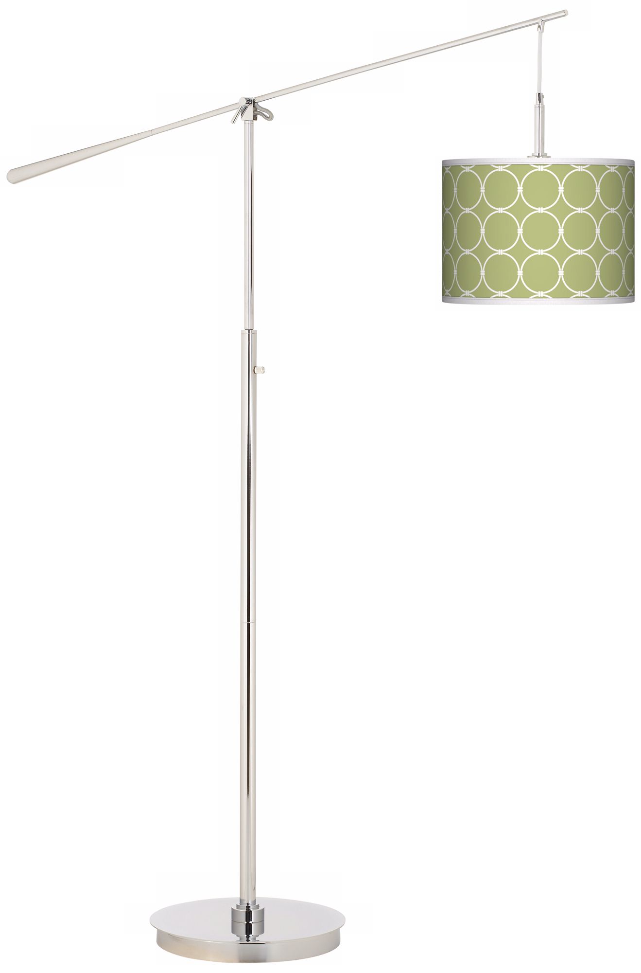 Spring Interlace Giclee Boom Arm Floor Lamp