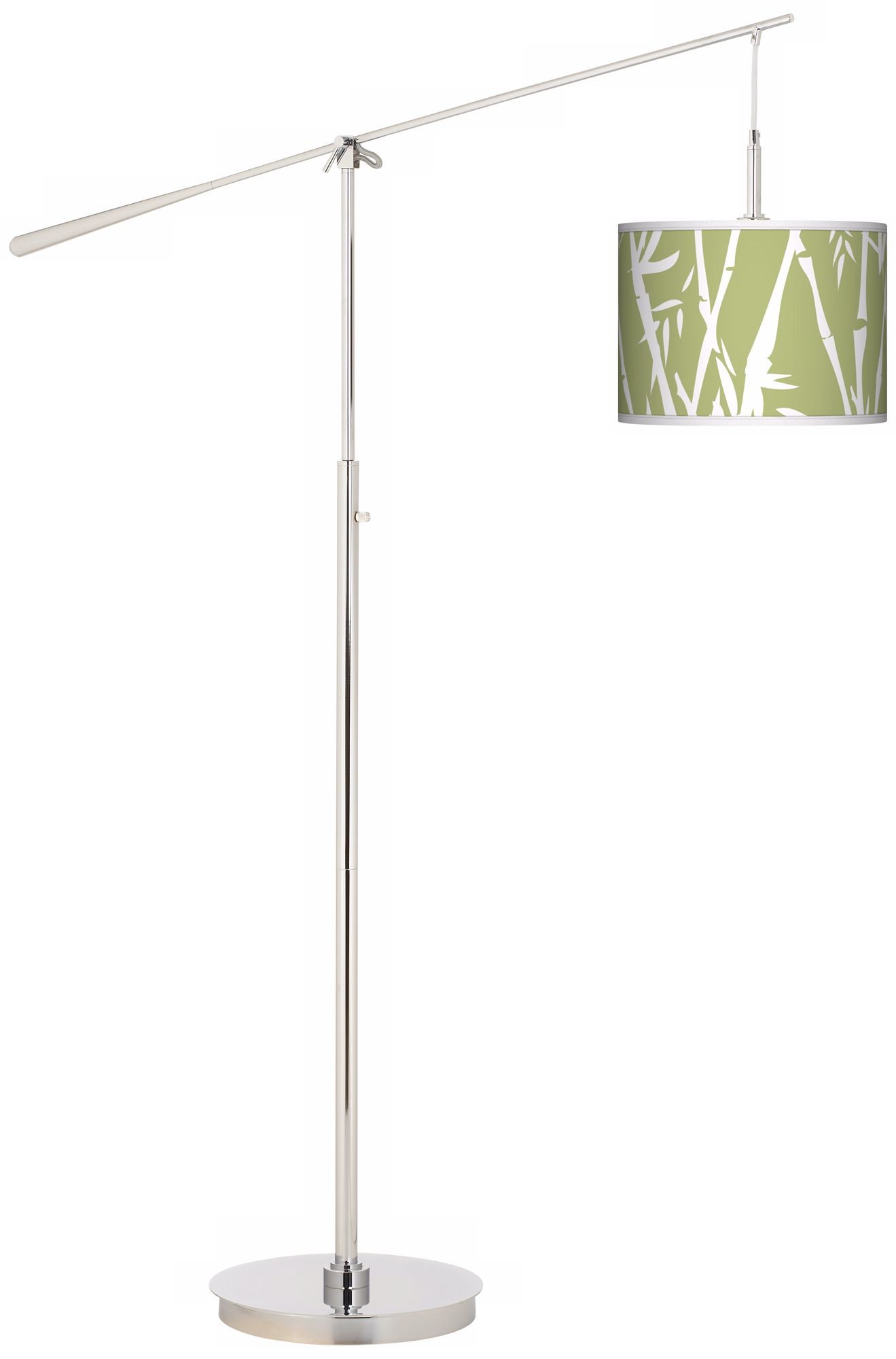 Lush Bamboo Giclee Boom Arm Floor Lamp