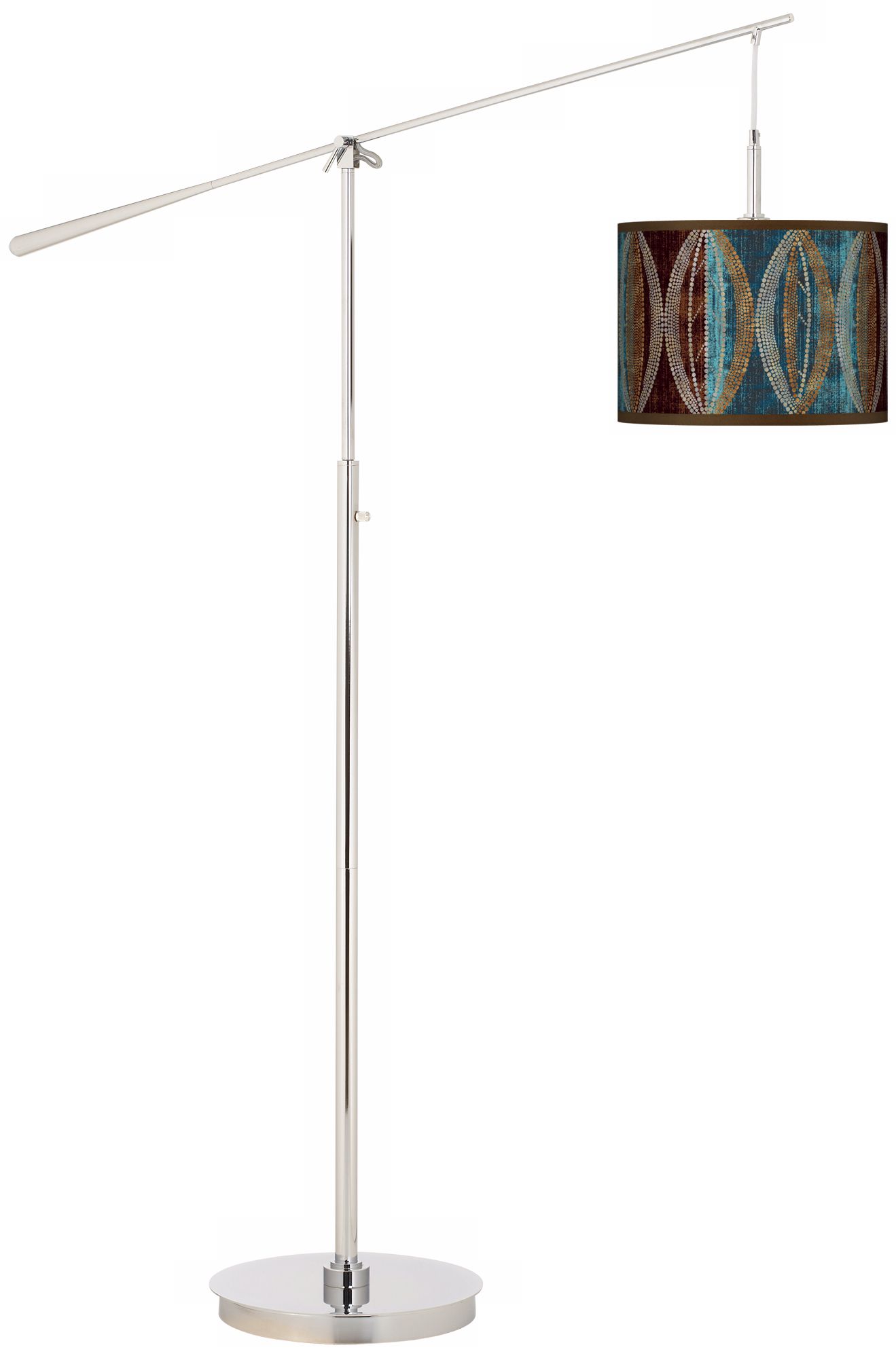 Stacy Garcia Pearl Leaf Peacock Giclee Boom Arm Floor Lamp