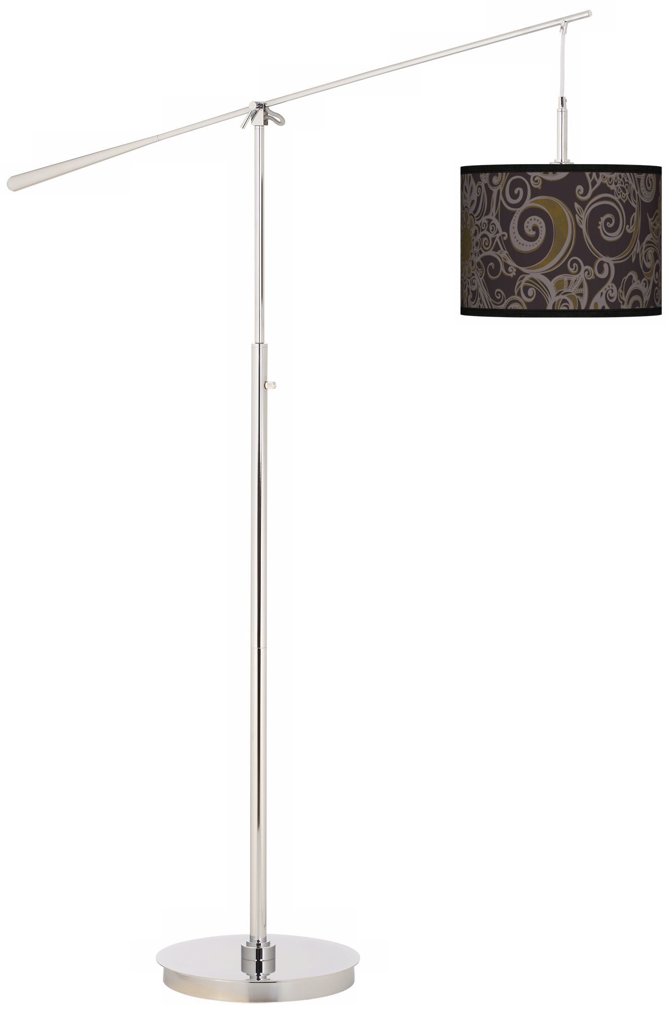 Stacy Garcia Ornament Metal Giclee Boom Arm Floor Lamp
