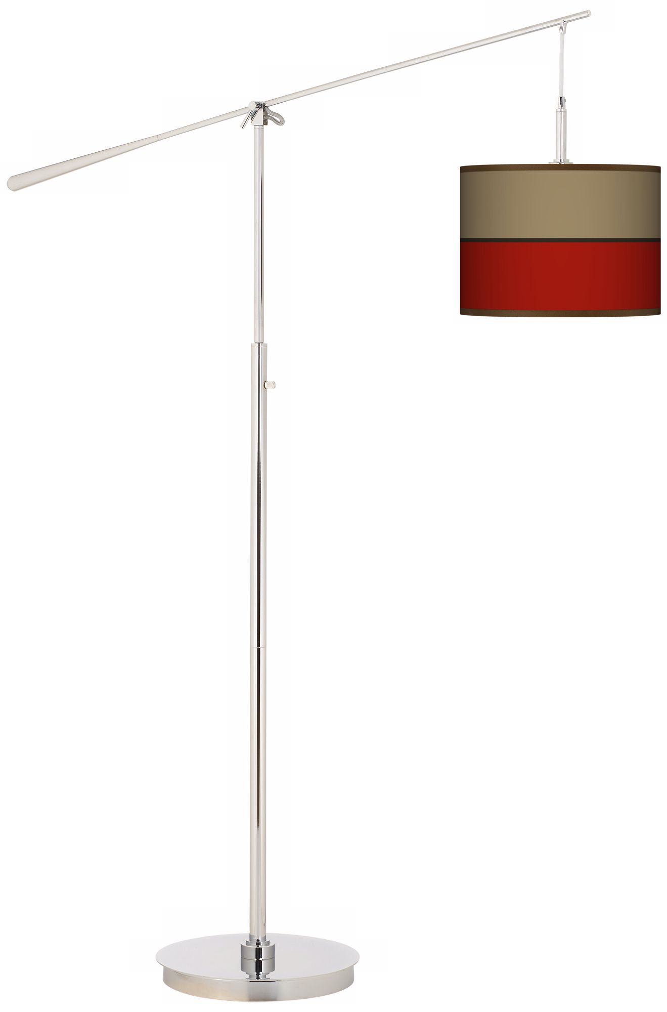 Empire Red Giclee Boom Arm Floor Lamp