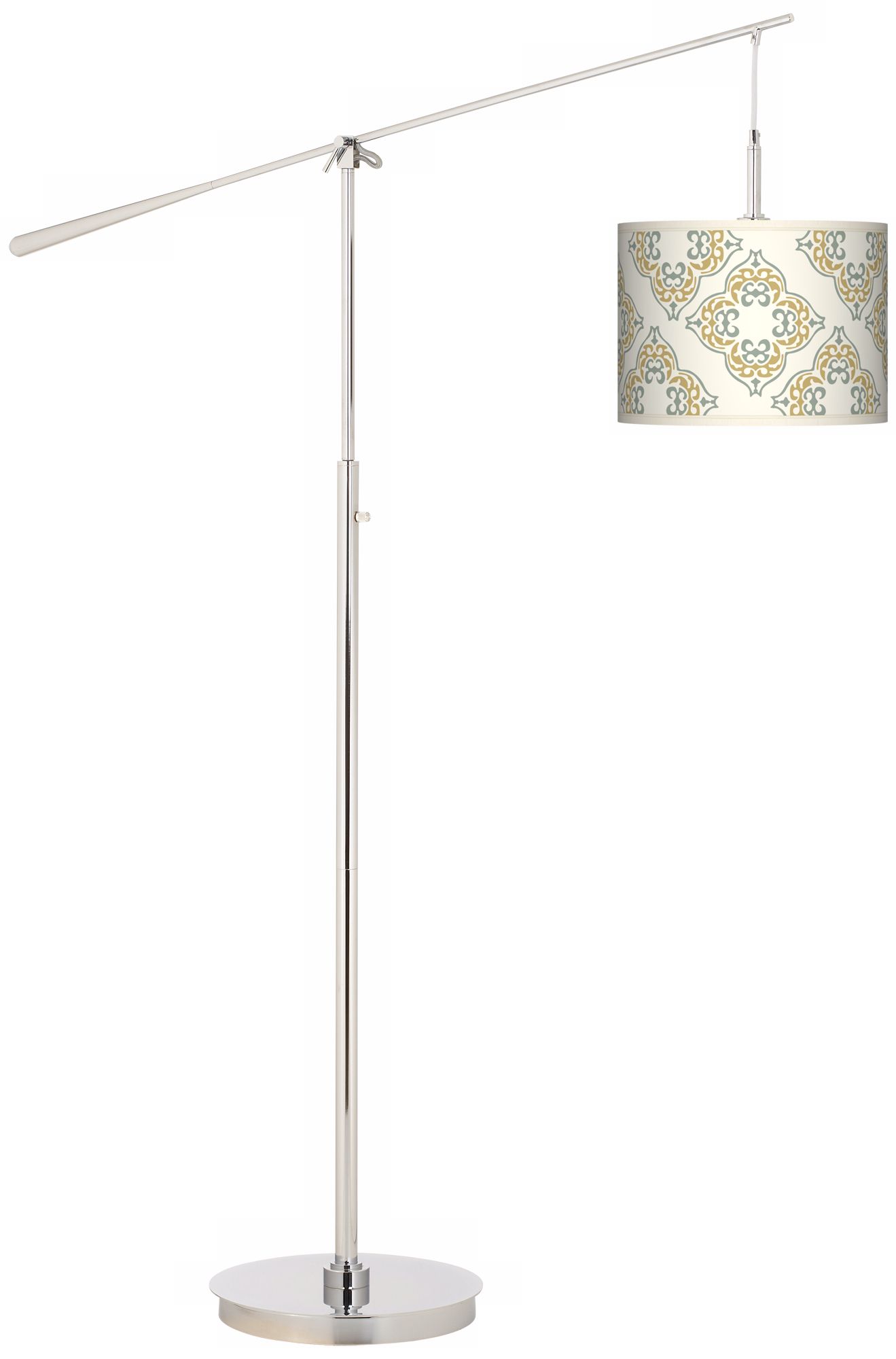 Aster Ivory Giclee Boom Arm Floor Lamp