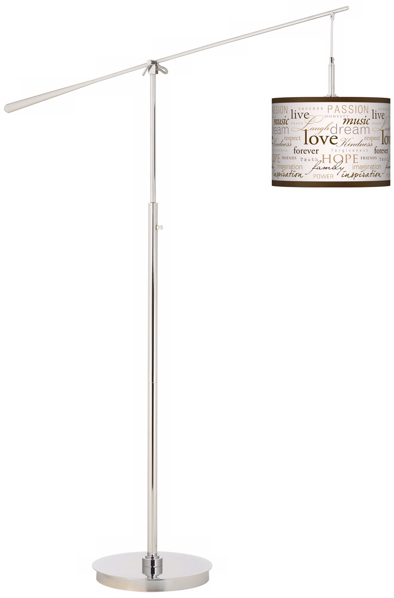Positivity Giclee Boom Arm Floor Lamp