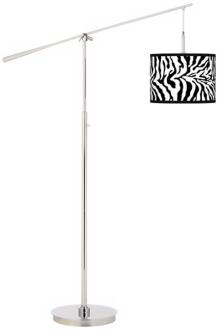 Safari Zebra Giclee Boom Arm Floor Lamp N0749 R2384