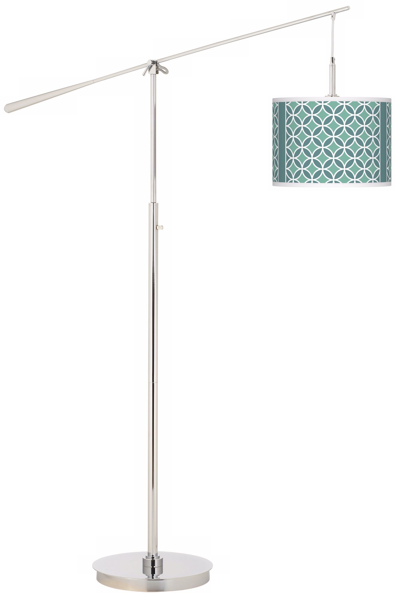 Aqua Rings Giclee Boom Arm Floor Lamp