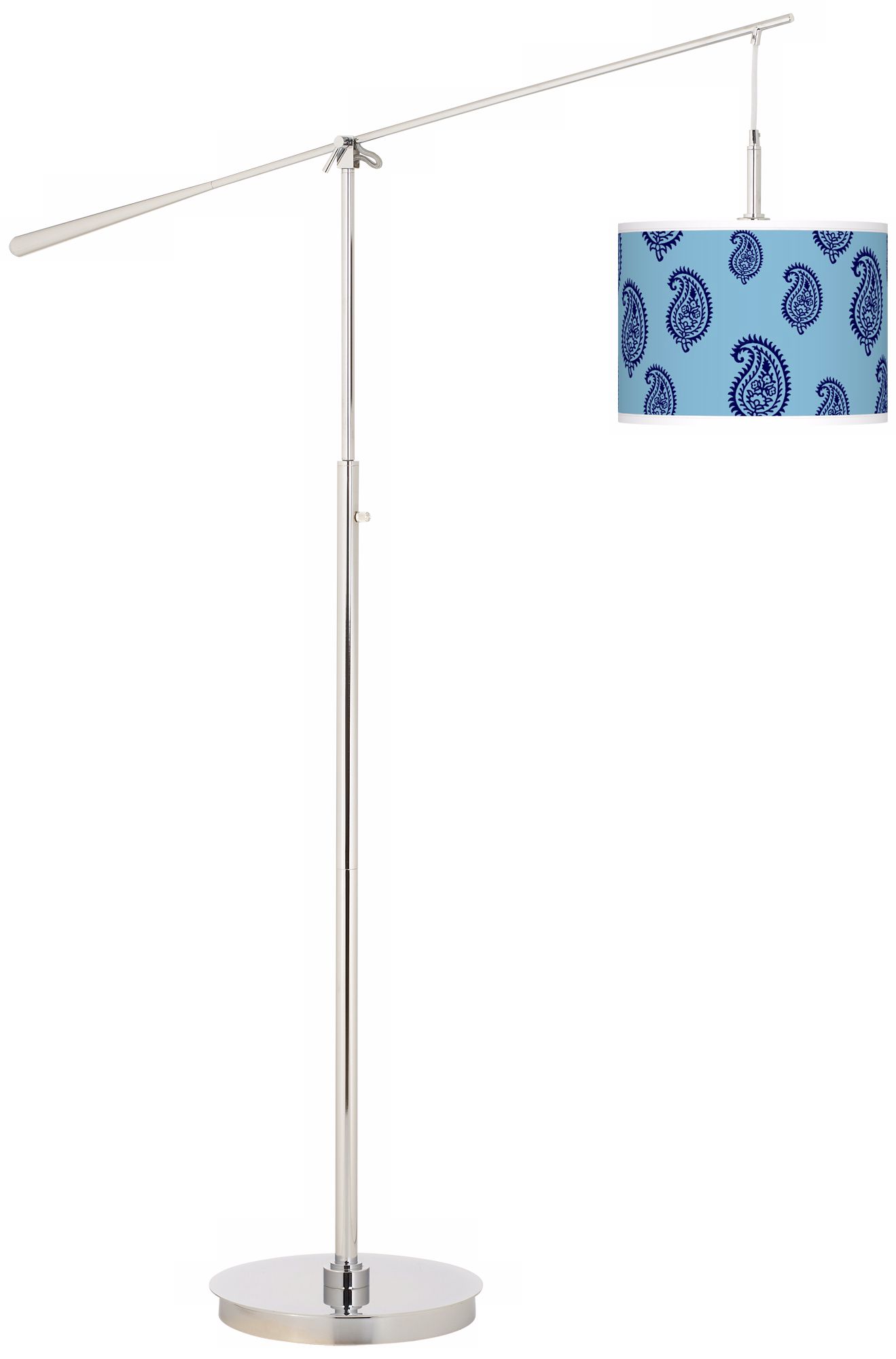 Paisley Rain Giclee Boom Arm Floor Lamp