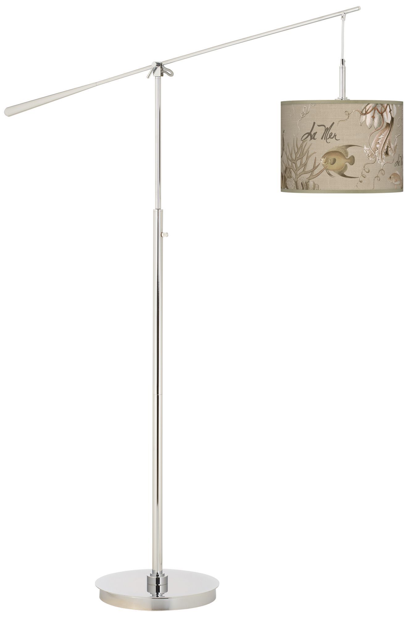 La Mer Jellyfish Giclee Boom Arm Floor Lamp