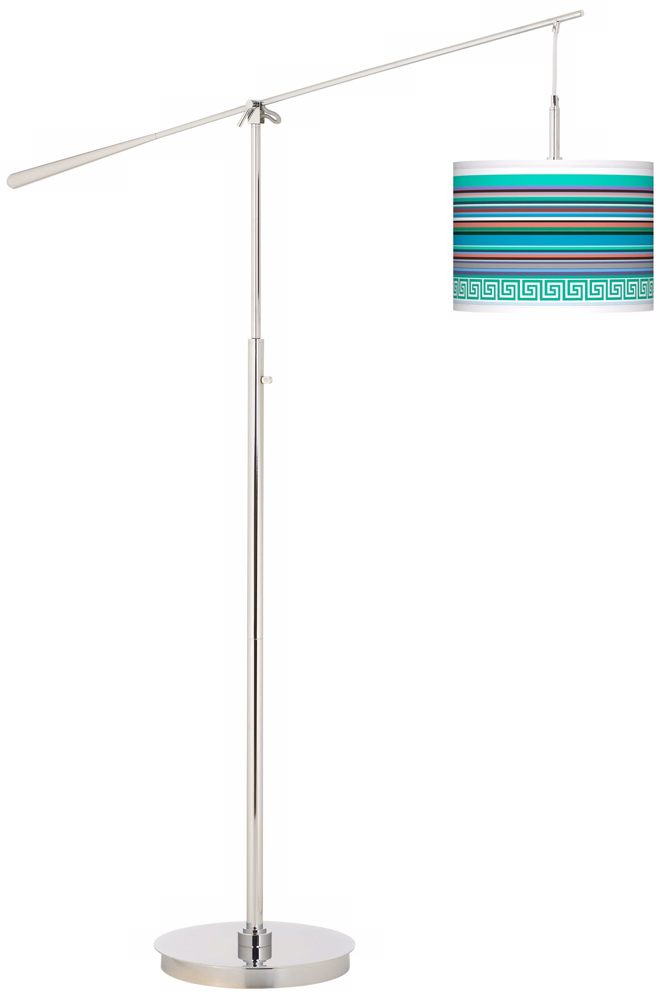 Key West Party Time Giclee Boom Arm Floor Lamp