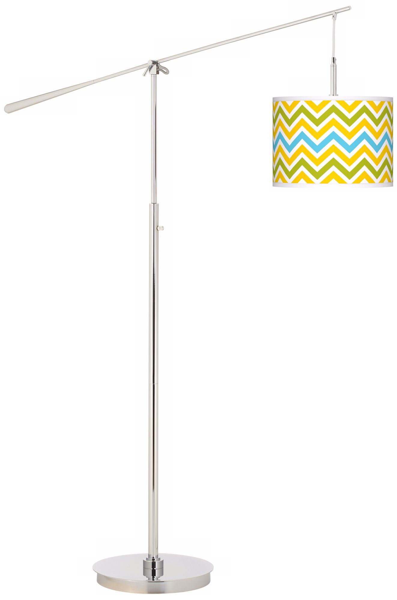 Citrus Zig Zag Giclee Boom Arm Floor Lamp