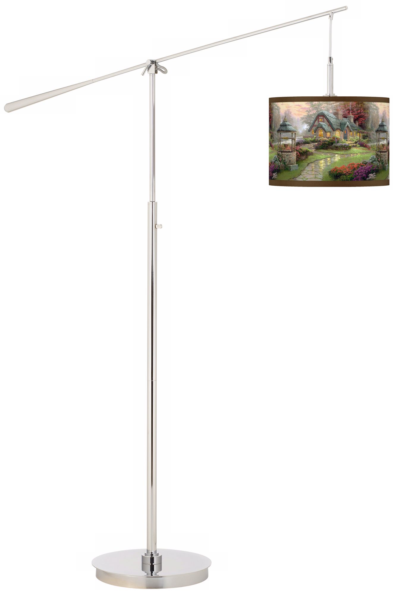 Thomas Kinkade Make a Wish Cottage Boom Arm Floor Lamp