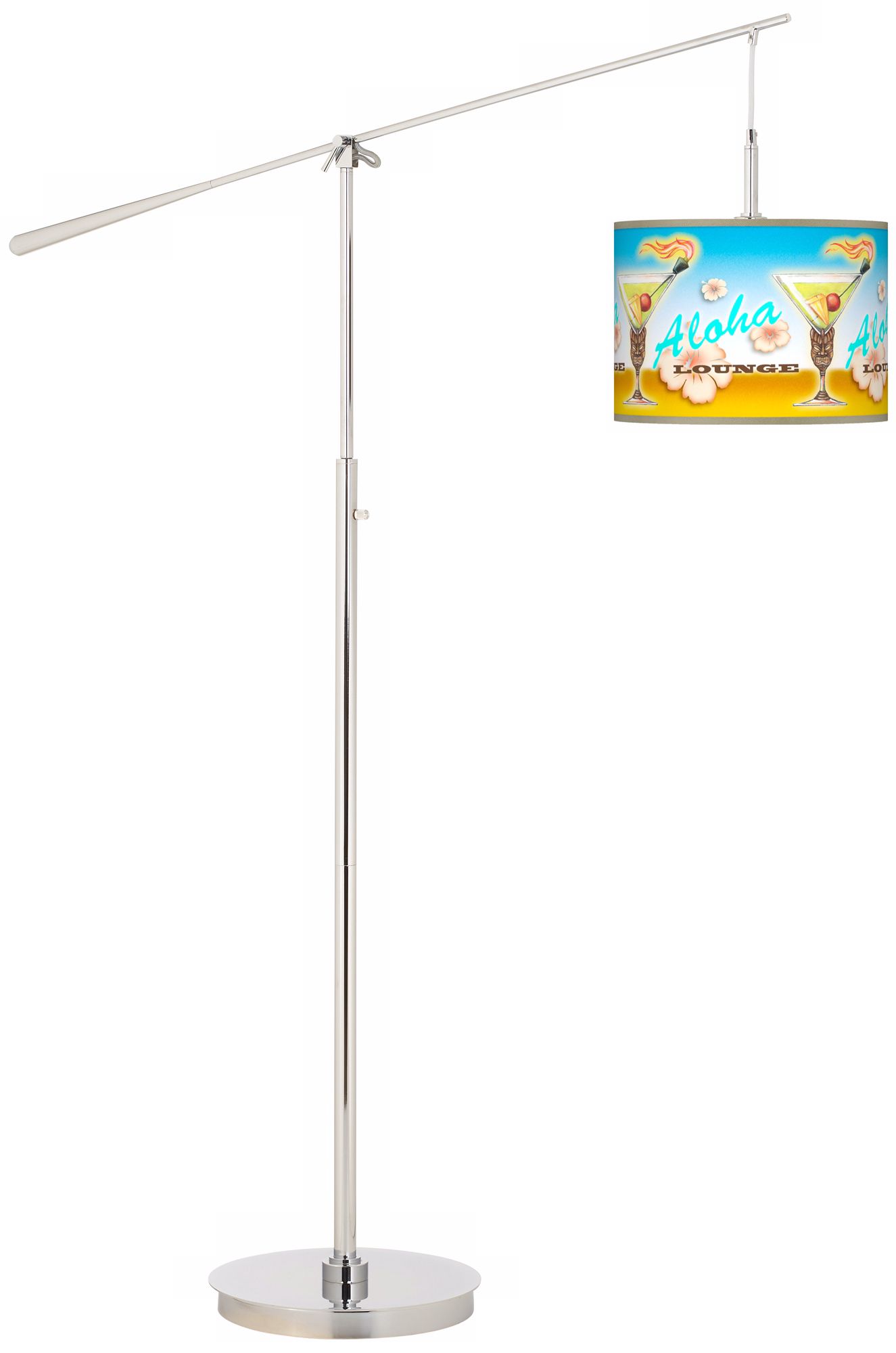Aloha Lounge Giclee Boom Arm Floor Lamp
