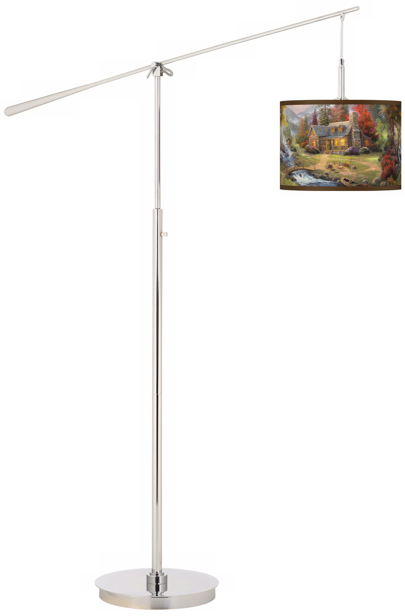 Thomas Kinkade Mountain Paradise Boom Arm Floor Lamp