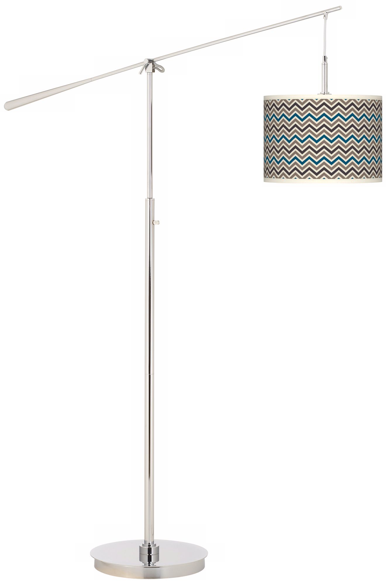 Zig Zag Giclee Boom Arm Floor Lamp