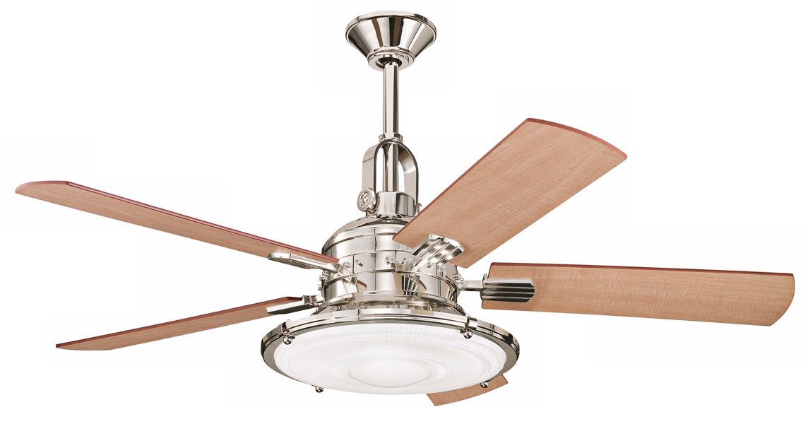 52" Kichler Kittery Point Polished Nickel Ceiling Fan