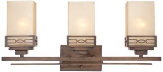 Mission Bronze Fretwork 24 Wide Bathroom Wall Light N0823