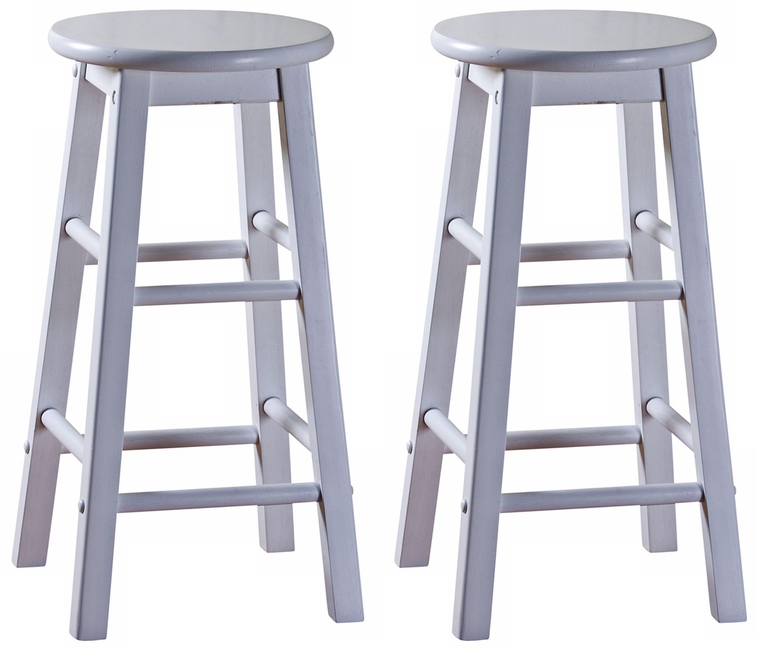 American Heritage Classic White Set of Two Counter Stools
