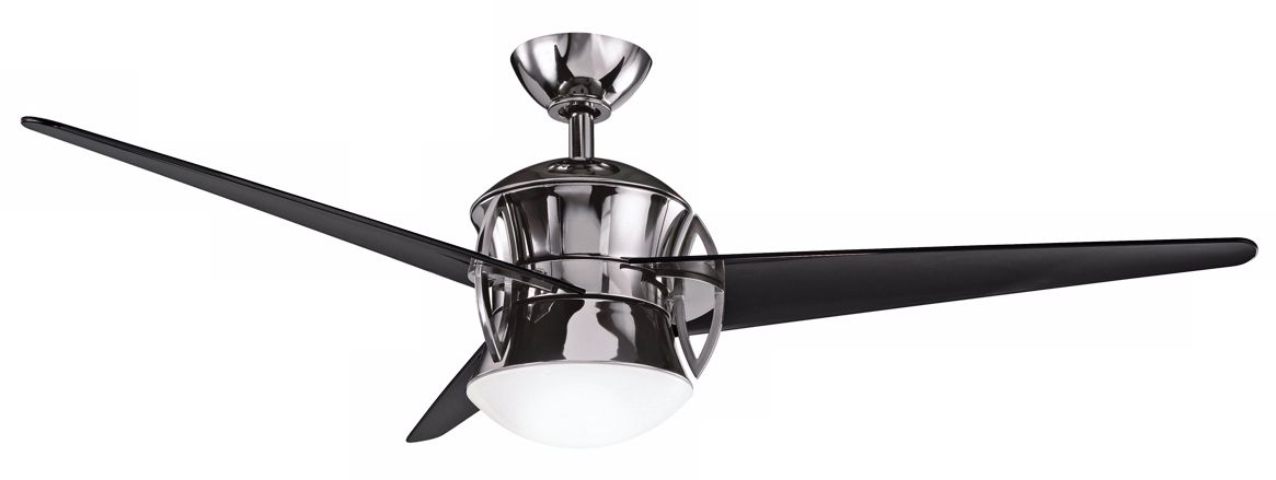 54" Kichler Cadence Midnight Chrome Finish Ceiling Fan