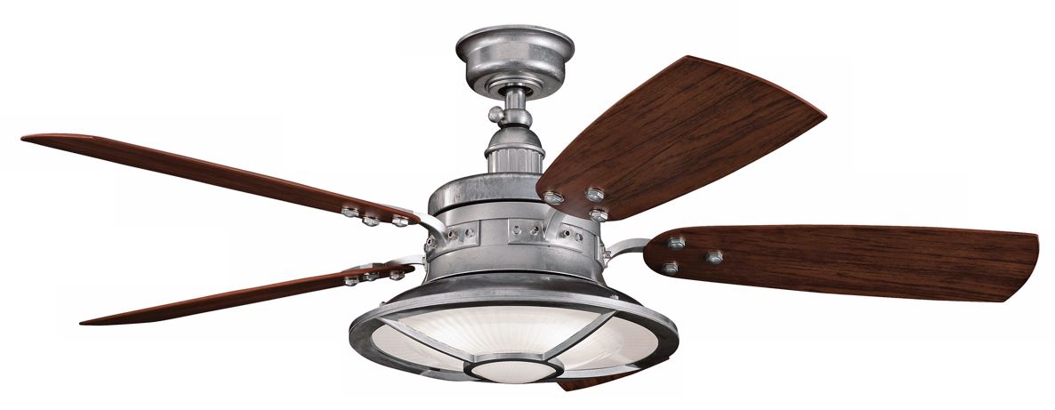 52" Kichler Harbour Walk Galvanized Steel Finish Ceiling Fan