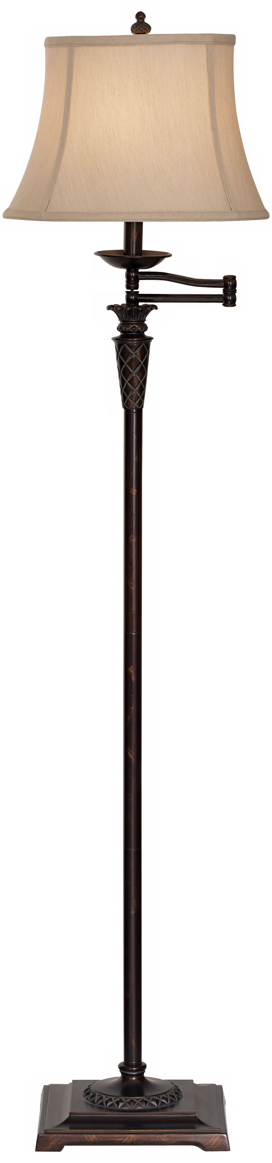 Pompeii Bronze Swing Arm Floor Lamp
