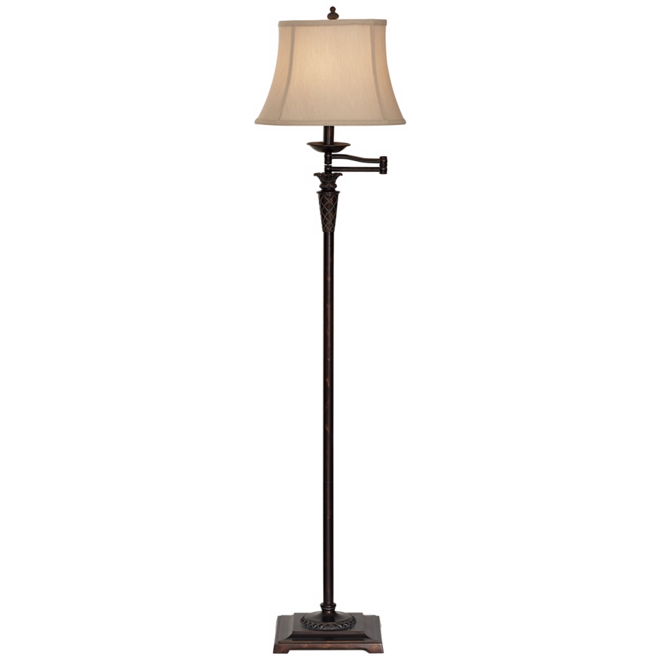 Pompeii Bronze Swing Arm Floor Lamp   #N1059