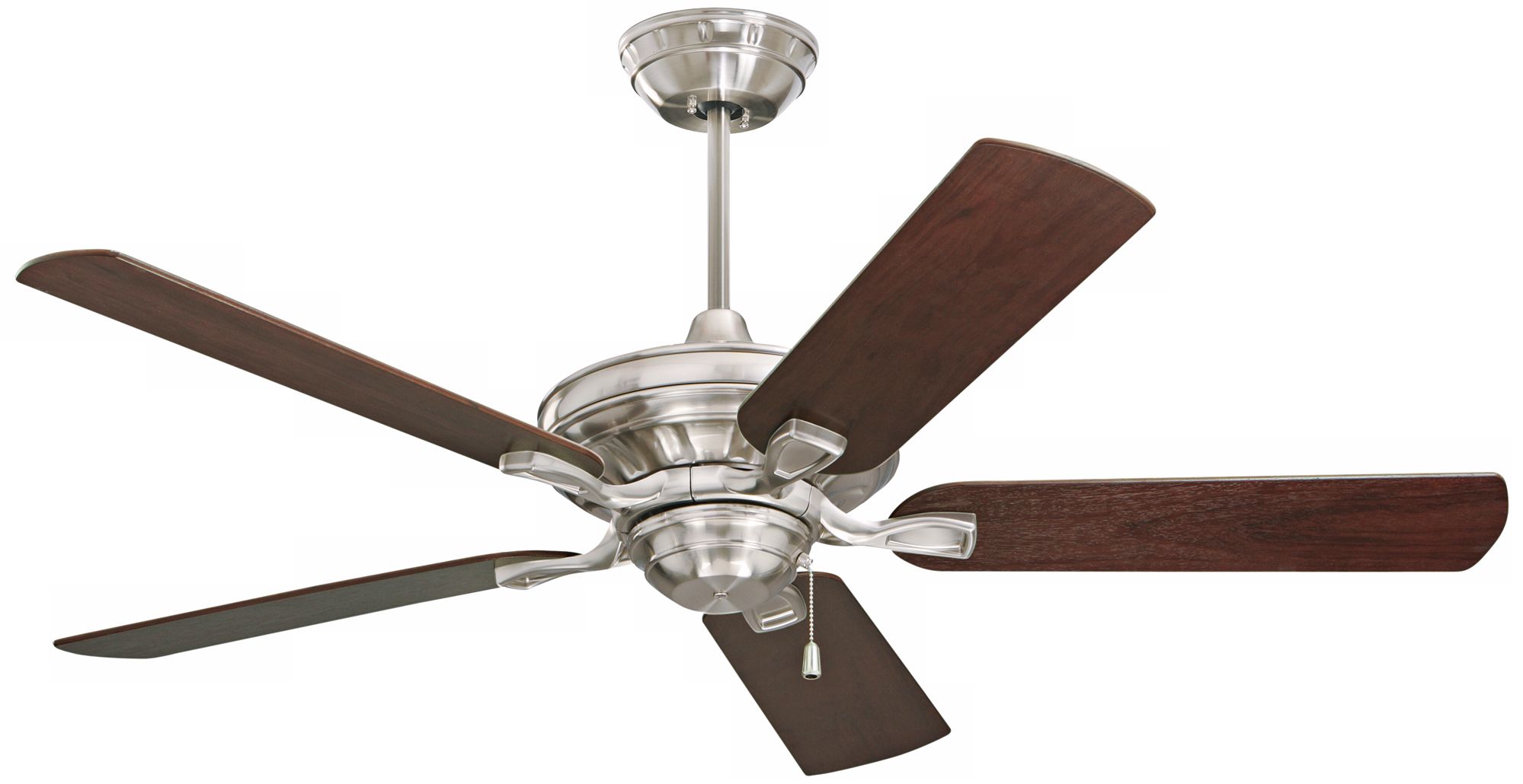 52" Emerson Carrera Bella Brushed Steel Ceiling Fan