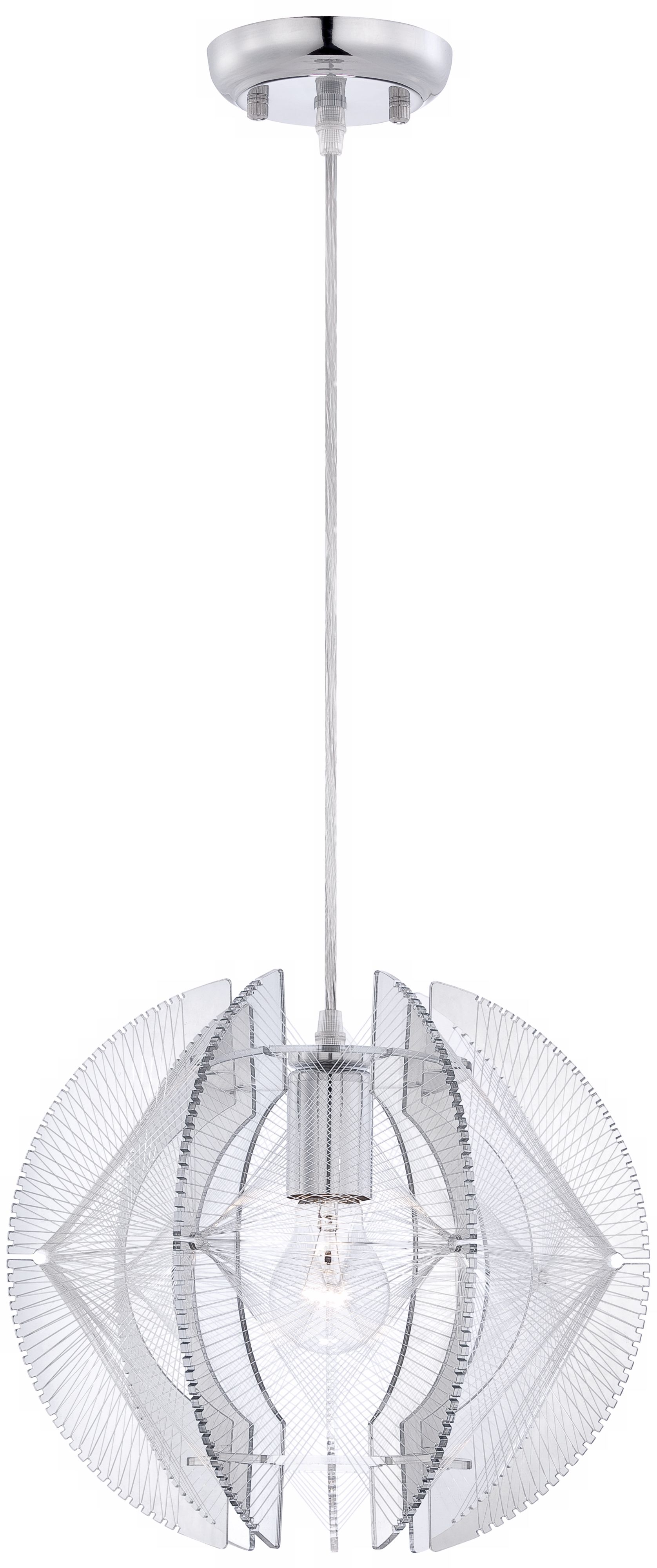 Possini Euro Design Clear Threaded Pendant Light