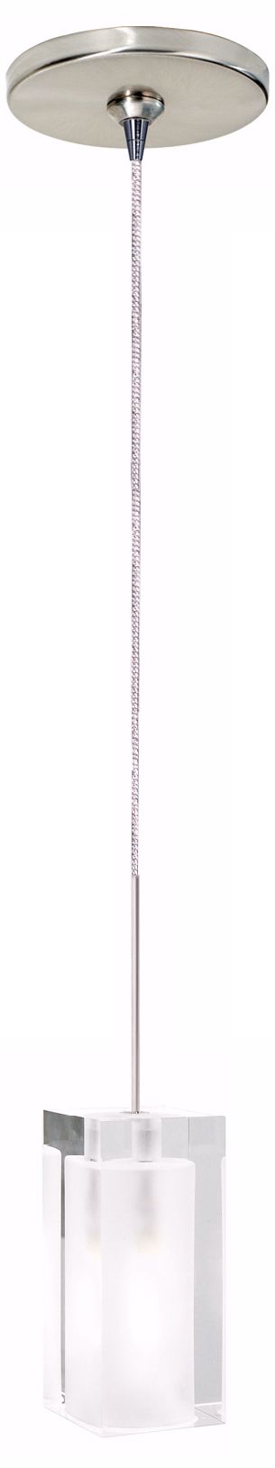 Solitude Frost Glass Satin Nickel Tech Lighting Mini Pendant