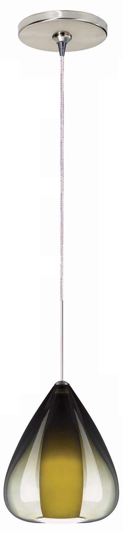 Soleil Olive Green Satin Nickel Tech Lighting Mini Pendant