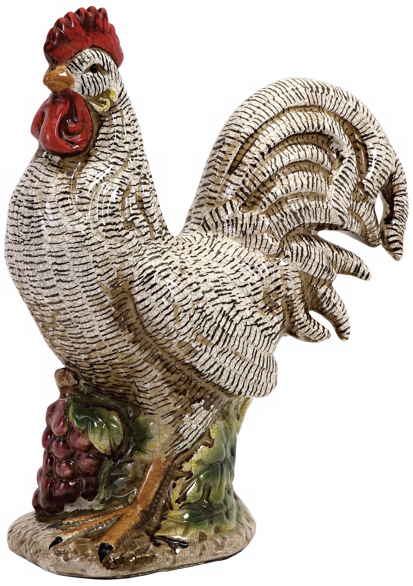 Ceramic Speckled Cuckoo Rooster