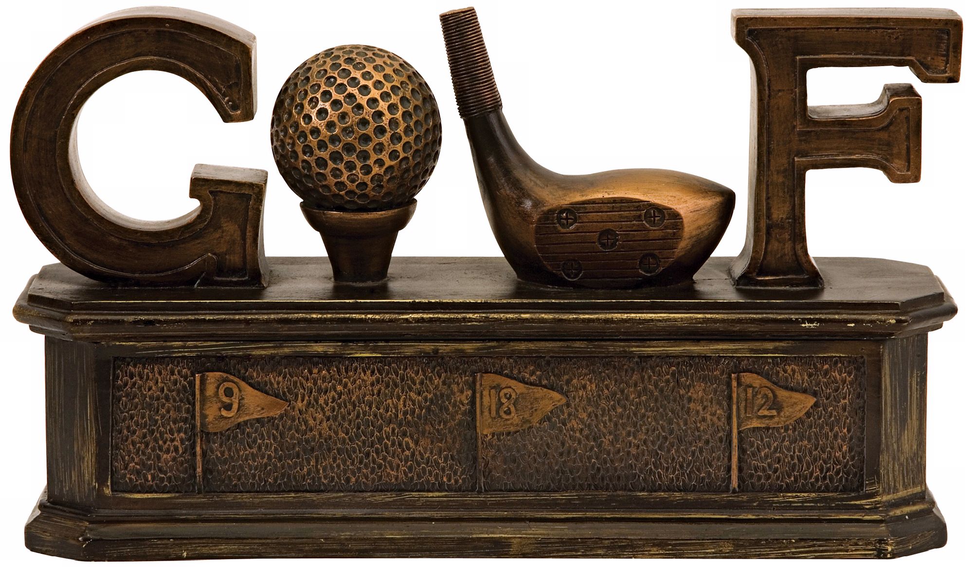 Golf Bronze Tone Box
