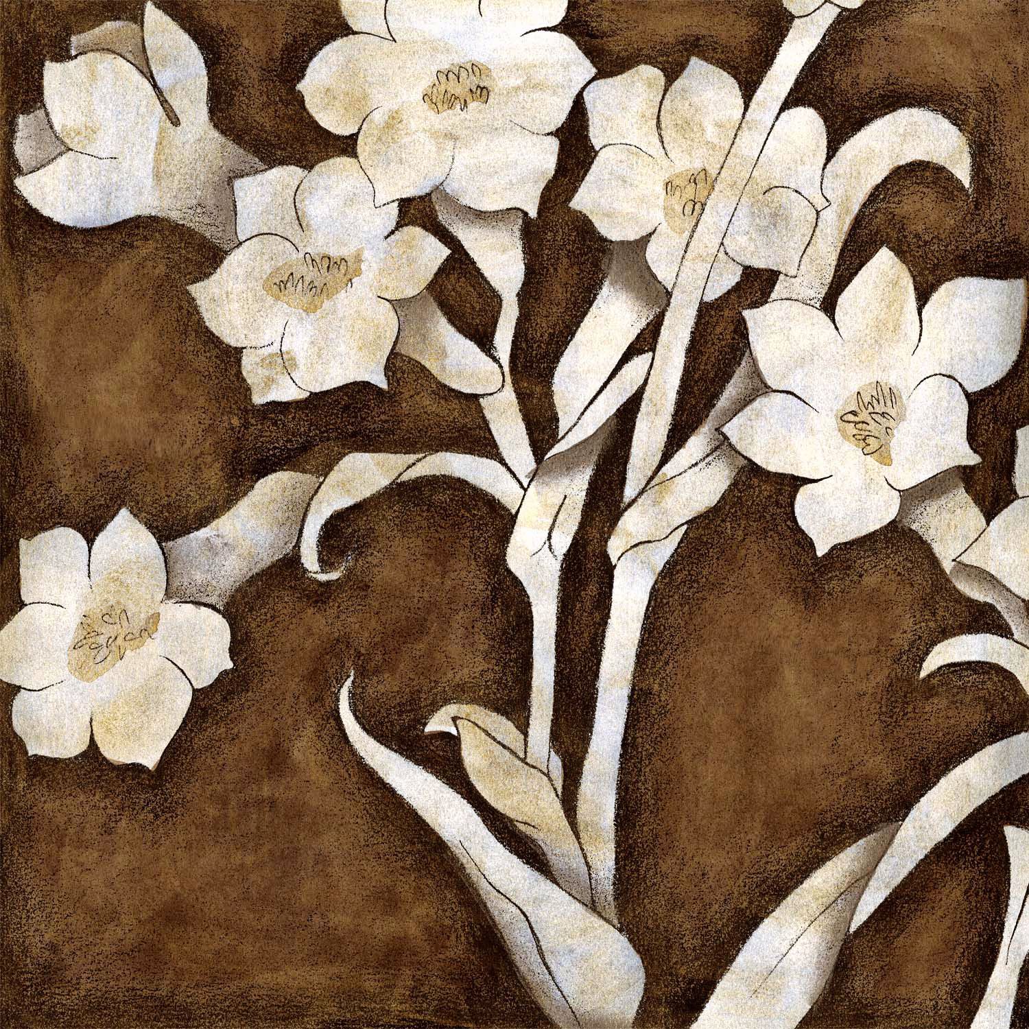 Floral Quartet III Giclee 16" Square Canvas Wall Art