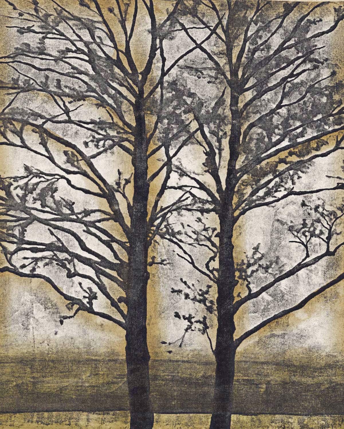 Tandem Trees II Giclee 40" High Canvas Wall Art
