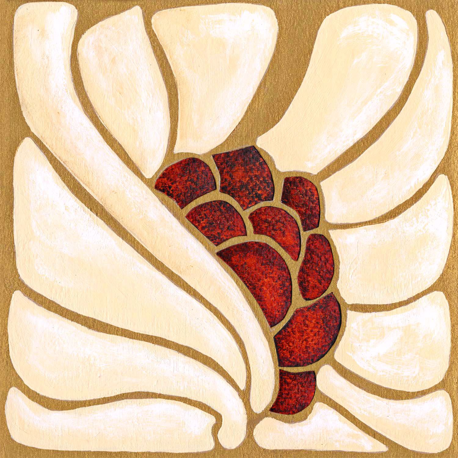 Garnet Moderna I Giclee 24" Square Canvas Wall Art