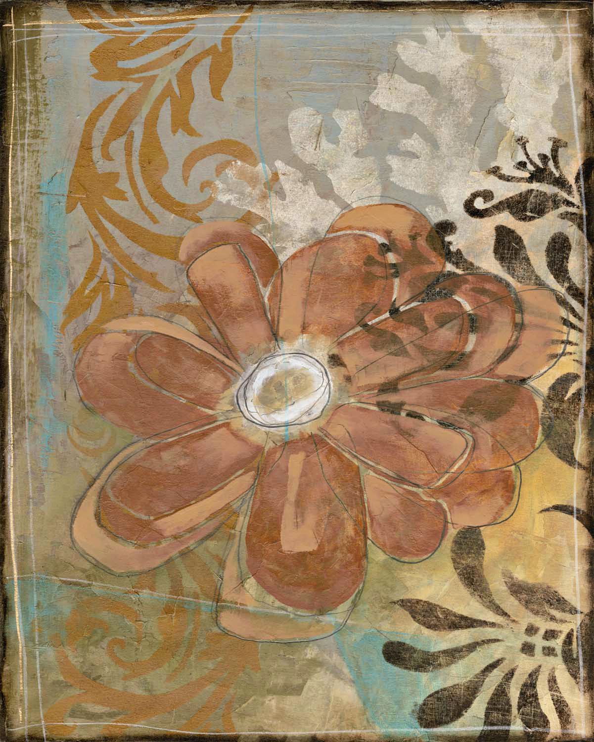 Floral Abstraction I Giclee 24" High Canvas Wall Art