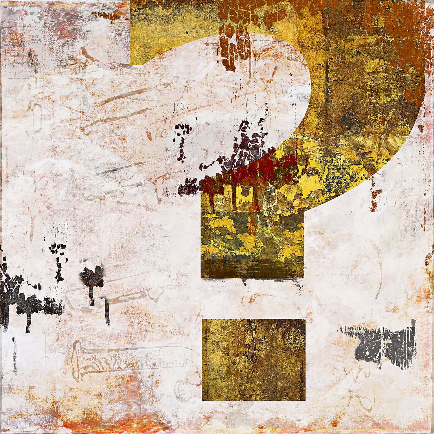 Question Mark (?) Giclee 24" Square Canvas Wall Art