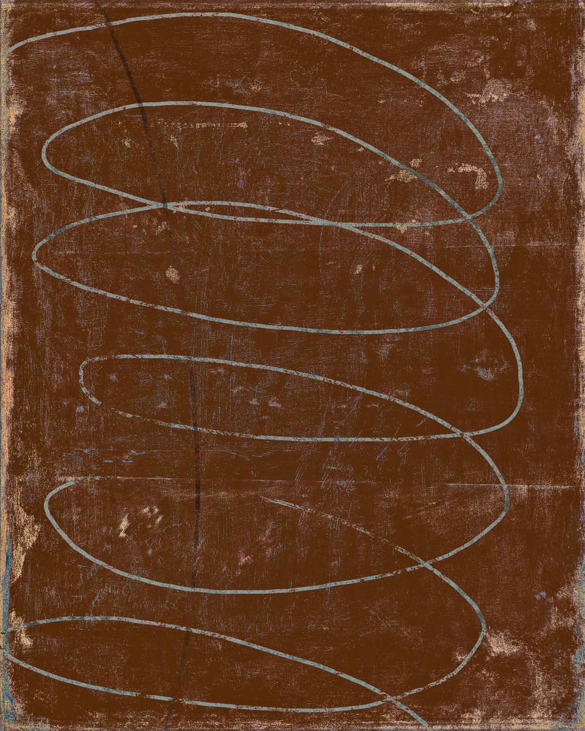 Spiral Works Brown Giclee 30" High Canvas Wall Art