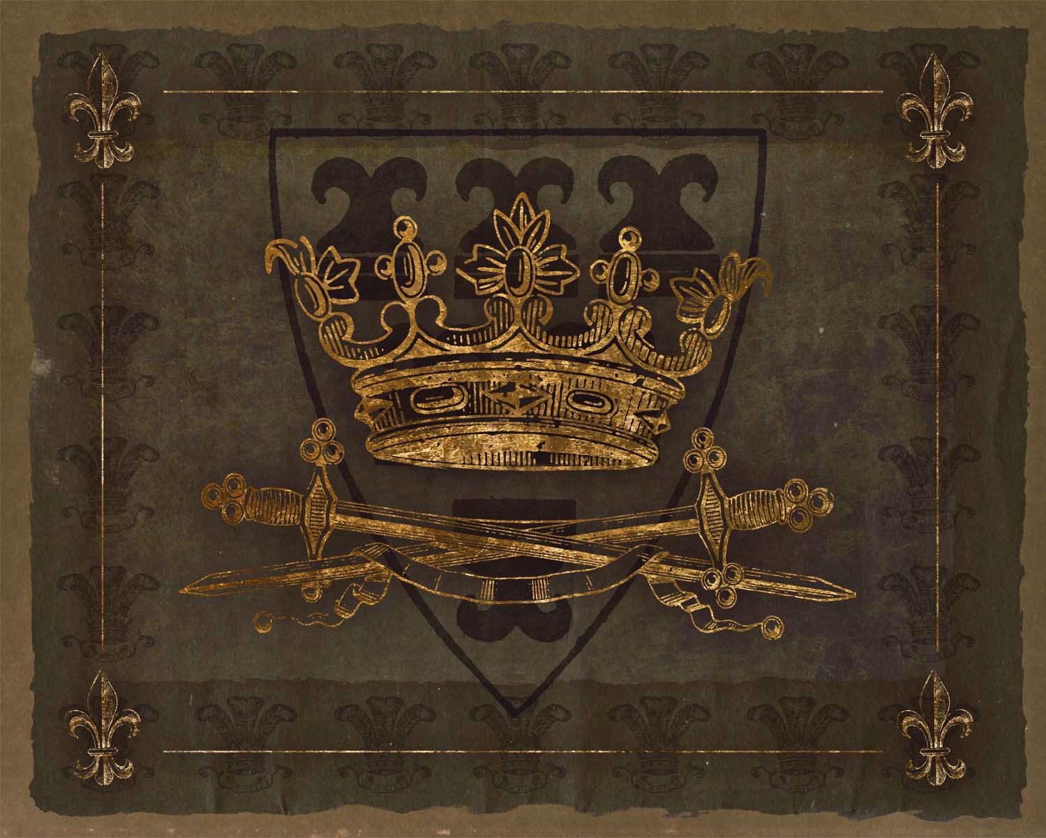 Dark Crowns 2 Giclee 20" High Canvas Wall Art