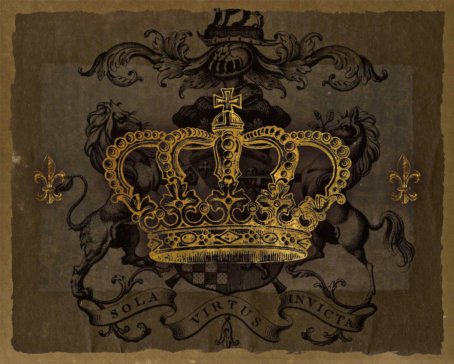 Dark Crowns 3 Giclee 20" High Canvas Wall Art