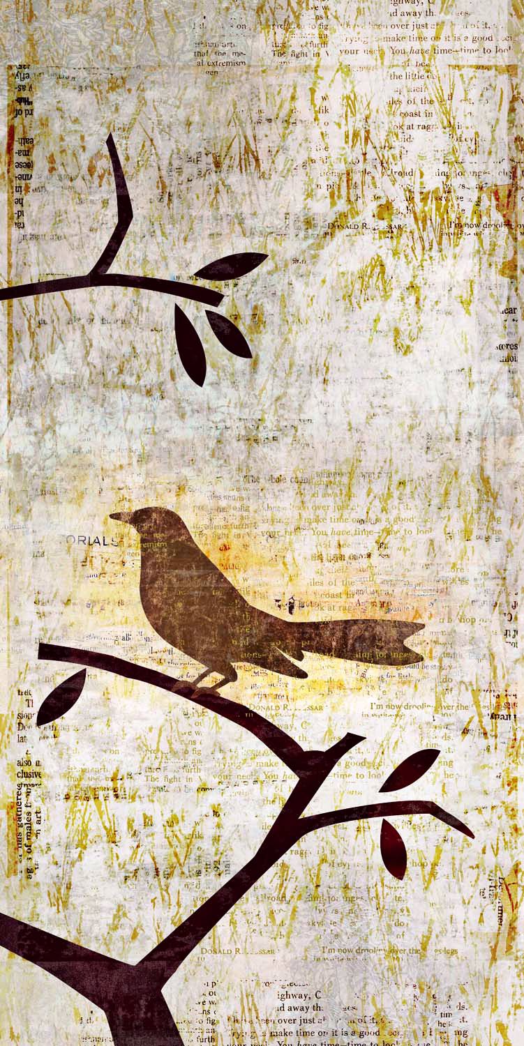 Perched Trio Three Giclee 36" High Canvas Wall Art