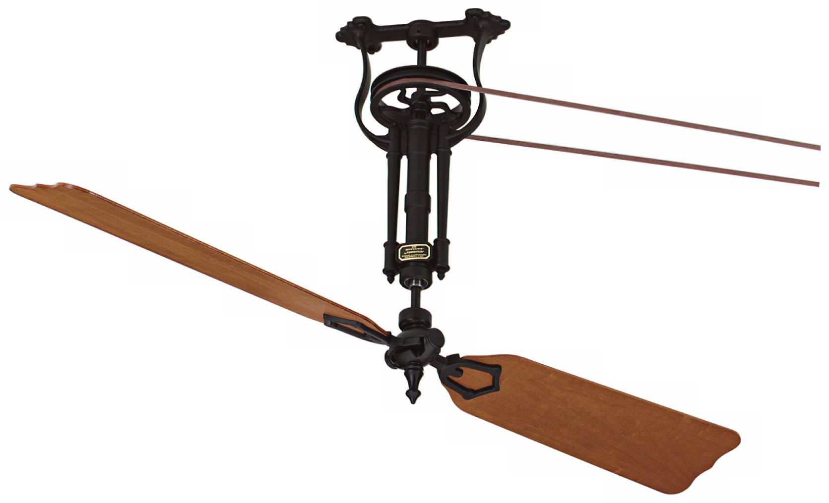 Fanimation Brewmaster Black Long Neck Ceiling Fan